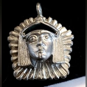 STERLING SILVER EGYPTIAN HEAD PENDANT
